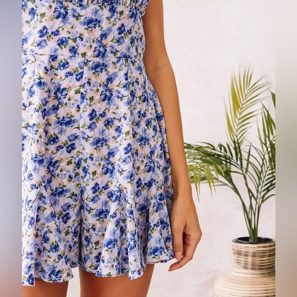 Trixxi Floral Chiffon Romper, S - Picture 3 of 5